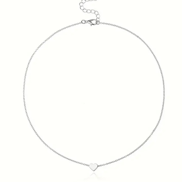 Simple Exquisite Heart-Shaped Pendant Necklace Alloy Heart Clavicle Chain Gift - Picture 3 of 7